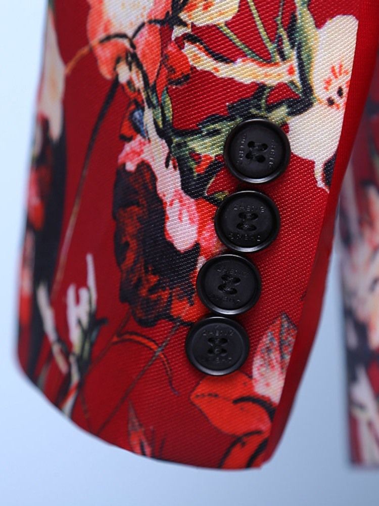 Fashion One Button Mens Print Dress Dress