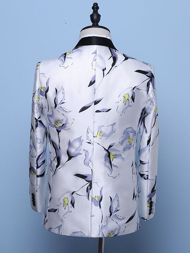 Floral One Button Fashion Mens Dress Suit