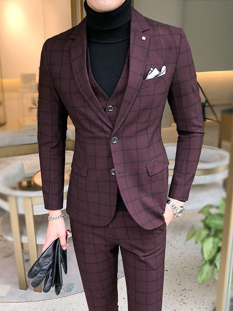 One Button Formal Pants Men Dress Dress