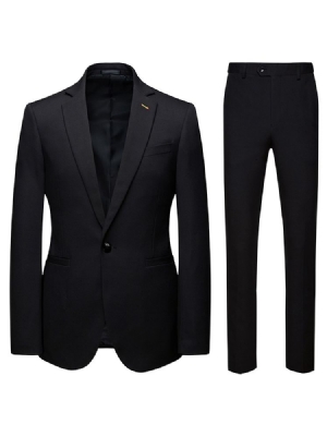 One Button Button Pants Mens Dress Suit