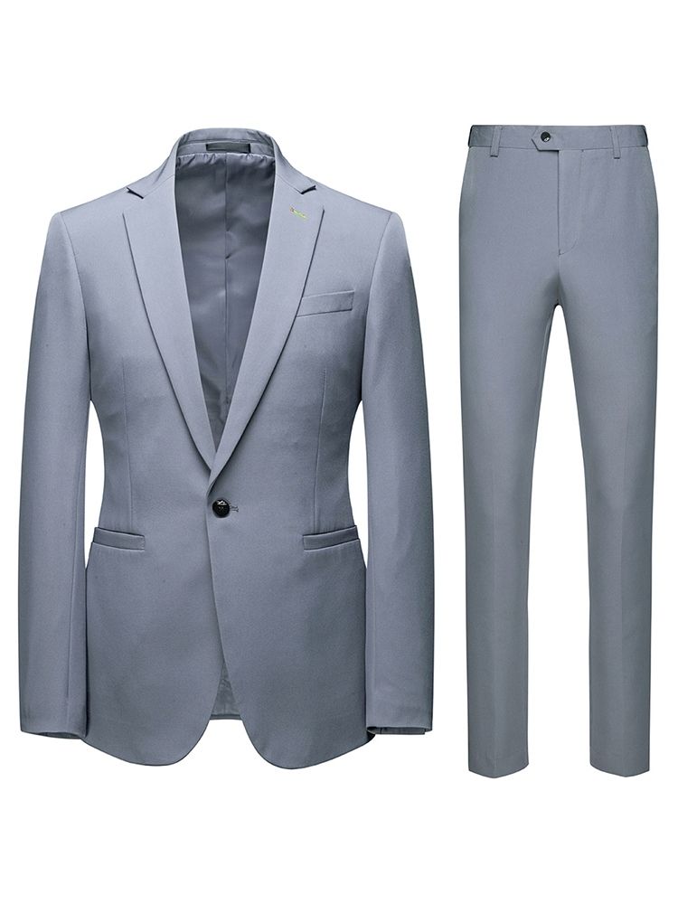 One Button Button Pants Mens Dress Suit