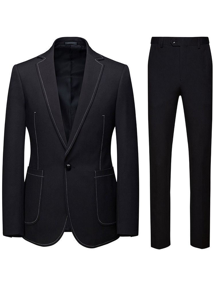 Pants Fashion Color Block Mens Dress Suit