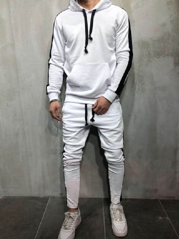 Pants Patchwork Casual Outfit Men