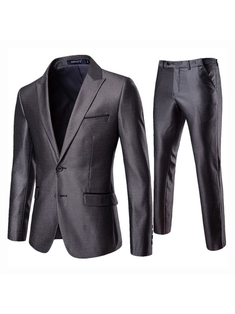 Plain Blazer Pants Mens Casual Dress Suit