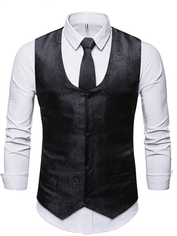 Single-breasted Casual Plain Men Dress Dress