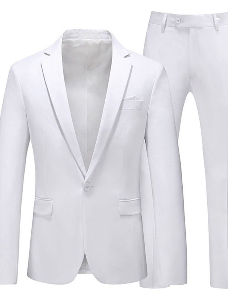 Vanlig Blazer Kjole Dress For Menn Med En Knapp