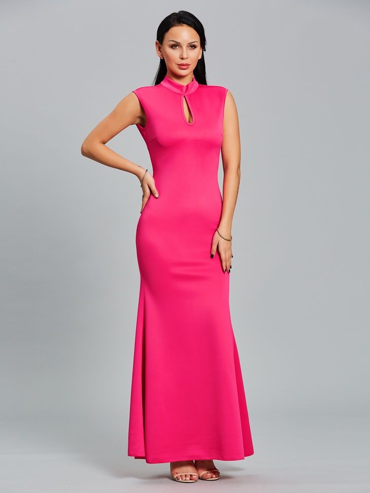 Hollow Backless Mermaid Maxi Dress For Kvinner