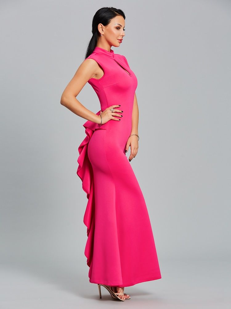 Hollow Backless Mermaid Maxi Dress For Kvinner