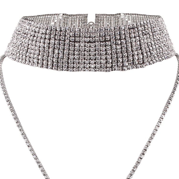 Sparkling Full Rhinestone Choker Necklace