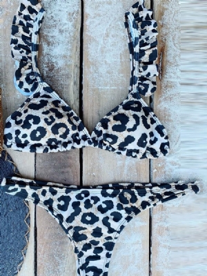 Falbala Leopard Bikini Set Badetøy