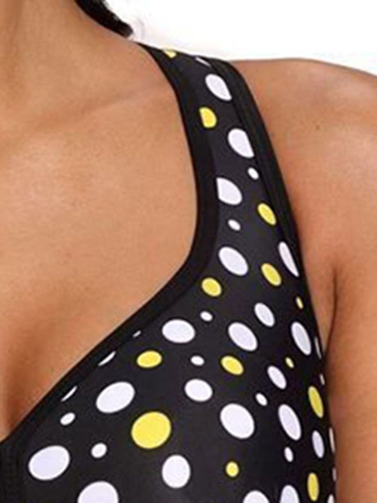 Tankini Set Polka Dots Sexy Badetøy For Kvinner