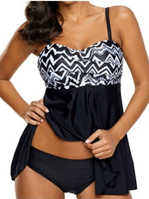 Tankini Set Stripe Sexy Badetøy I Størrelse