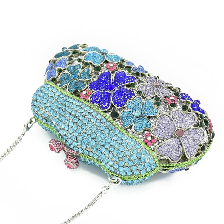 Diamond Chain Pu Clutches Evening Bags