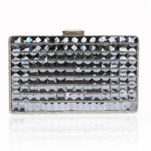 Geometrisk Rhinestone Pynt Kveld Clutch