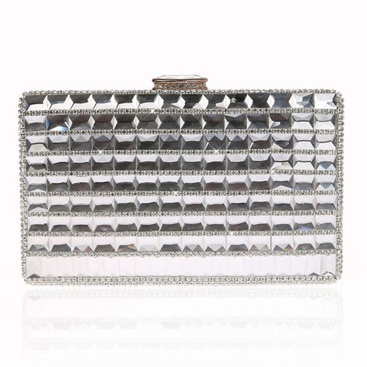 Geometrisk Rhinestone Pynt Kveld Clutch