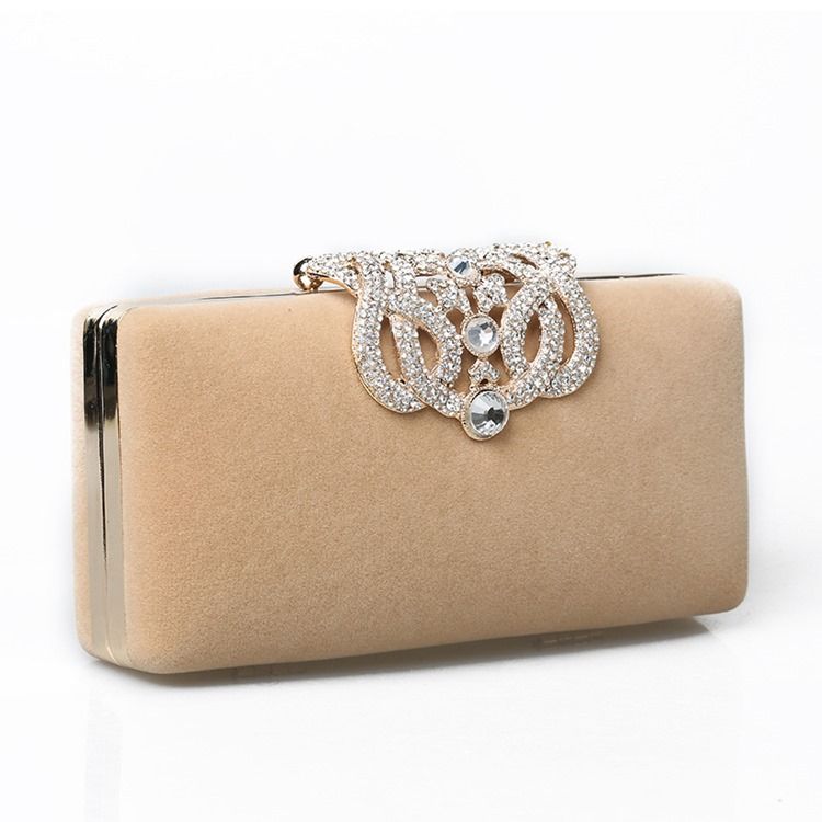 Kveldsveske Med Rhinestone Dekorert Clutch