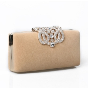 Kveldsveske Med Rhinestone Dekorert Clutch