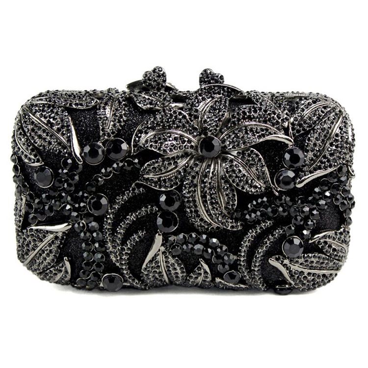 Luksusstil Rhinestone Preget Clutch