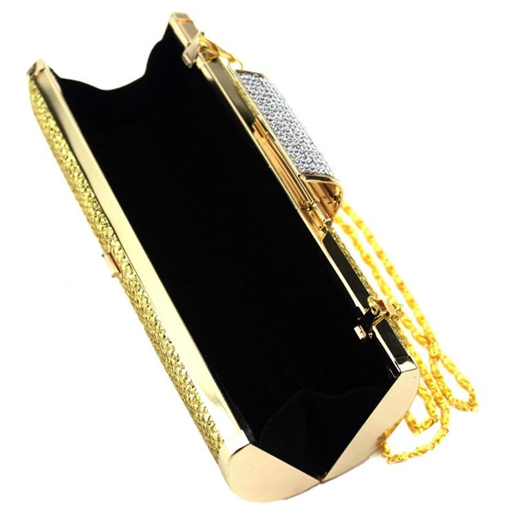 Paljetter Rhinestone Magnetic Snap Clutch