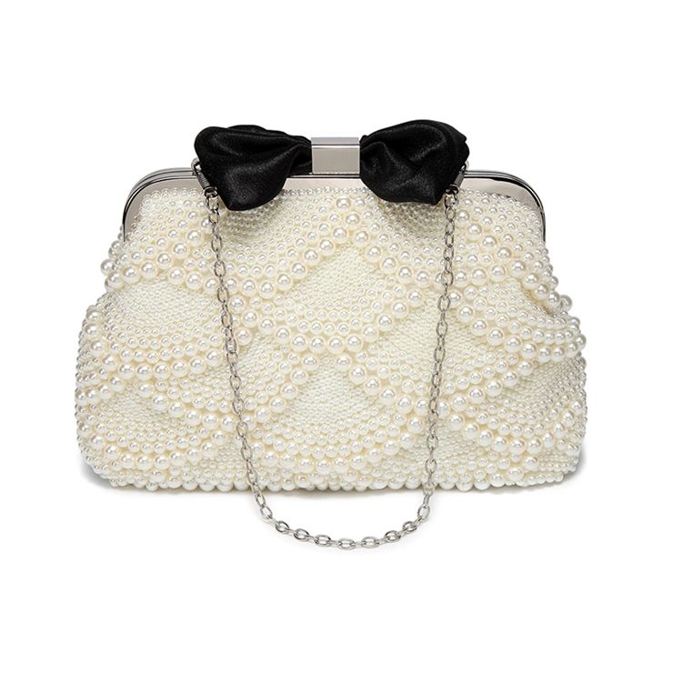 Pearls Decoration Women Clutch