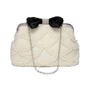 Pearls Decoration Women Clutch