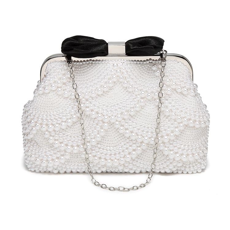 Pearls Decoration Women Clutch