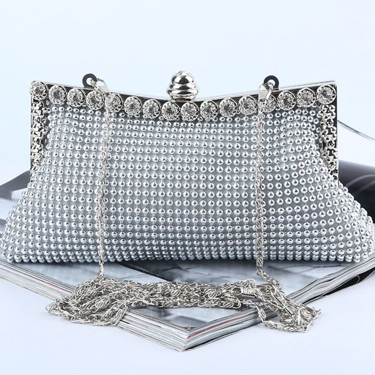 Plain Rhinestone Bankett Clutches Kveldsposer