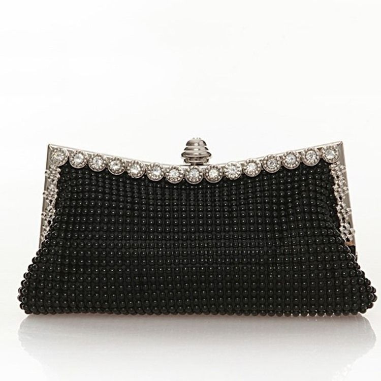 Plain Rhinestone Bankett Clutches Kveldsposer