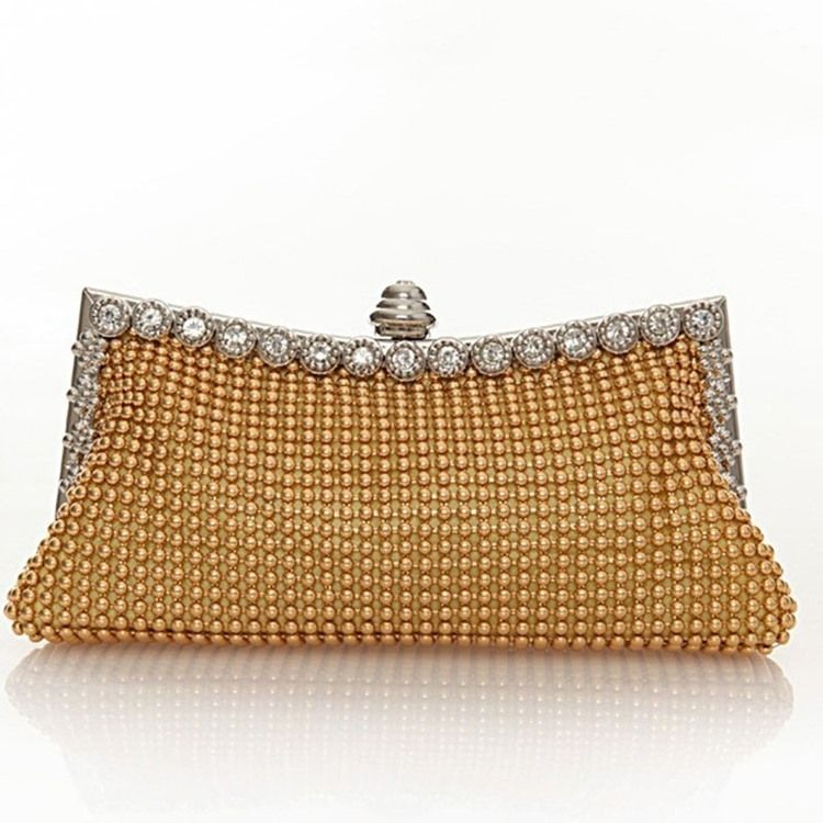 Plain Rhinestone Bankett Clutches Kveldsposer