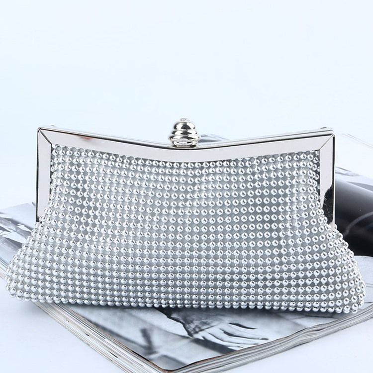 Plain Rhinestone Bankett Clutches Kveldsposer