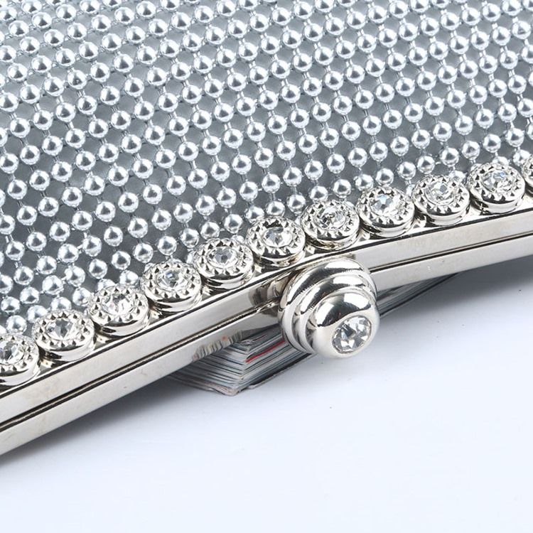 Plain Rhinestone Bankett Clutches Kveldsposer