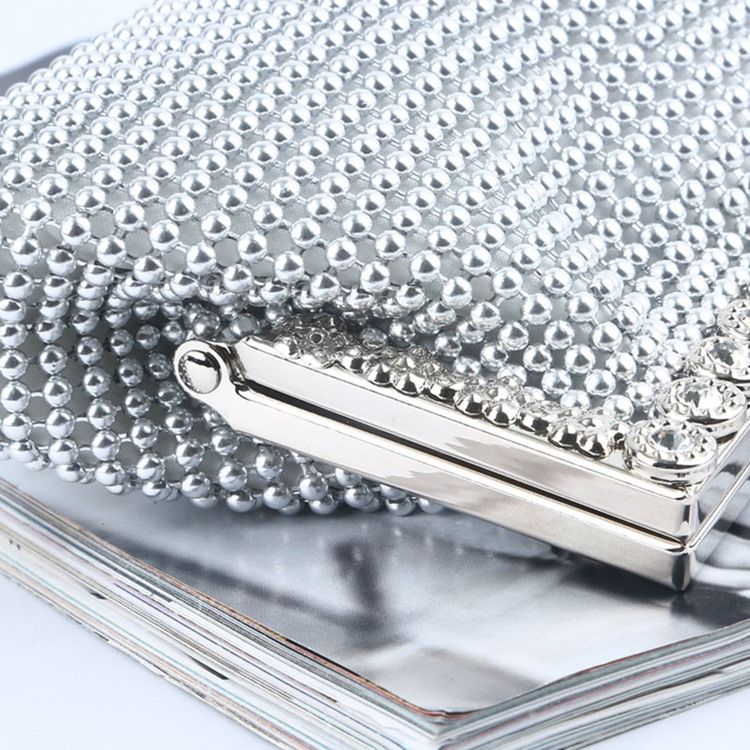 Plain Rhinestone Bankett Clutches Kveldsposer