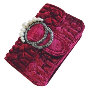 Retro Velvet Pearl Pryd Clutch