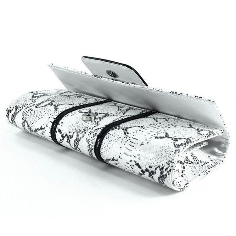 Rhinestone Decorated Print Evening Clutch