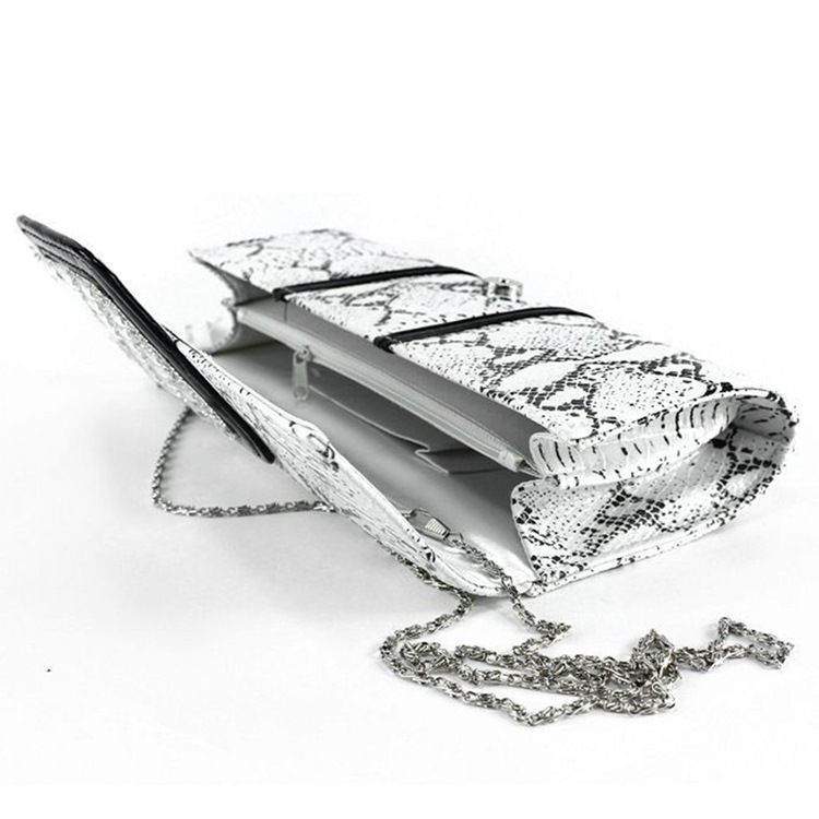 Rhinestone Decorated Print Evening Clutch