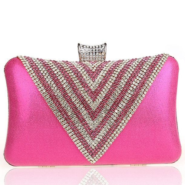 Triangle Rhinestone Evening Clutch