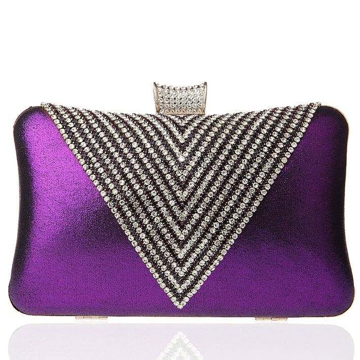 Triangle Rhinestone Evening Clutch