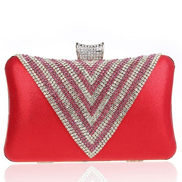 Triangle Rhinestone Evening Clutch