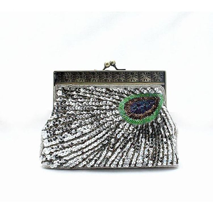 Vintage Peacock Pattern Women Clutch