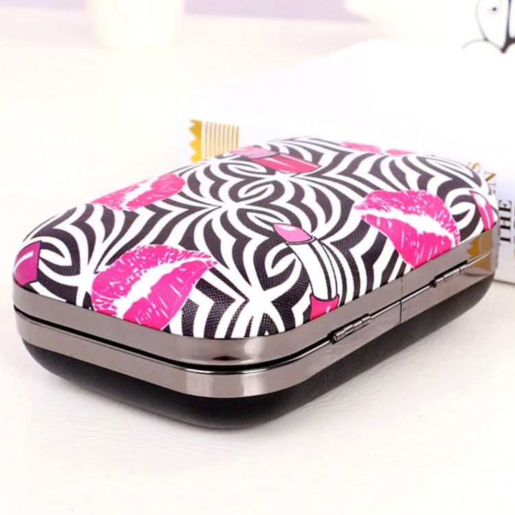 Zebra Stripe Decorated Evening Clutch