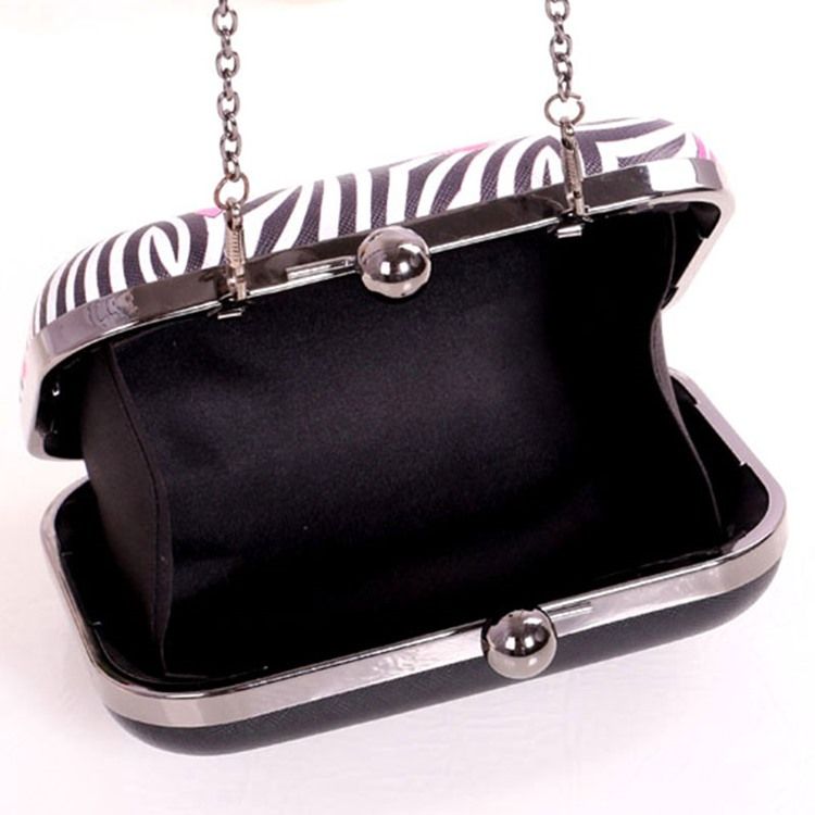 Zebra Stripe Decorated Evening Clutch