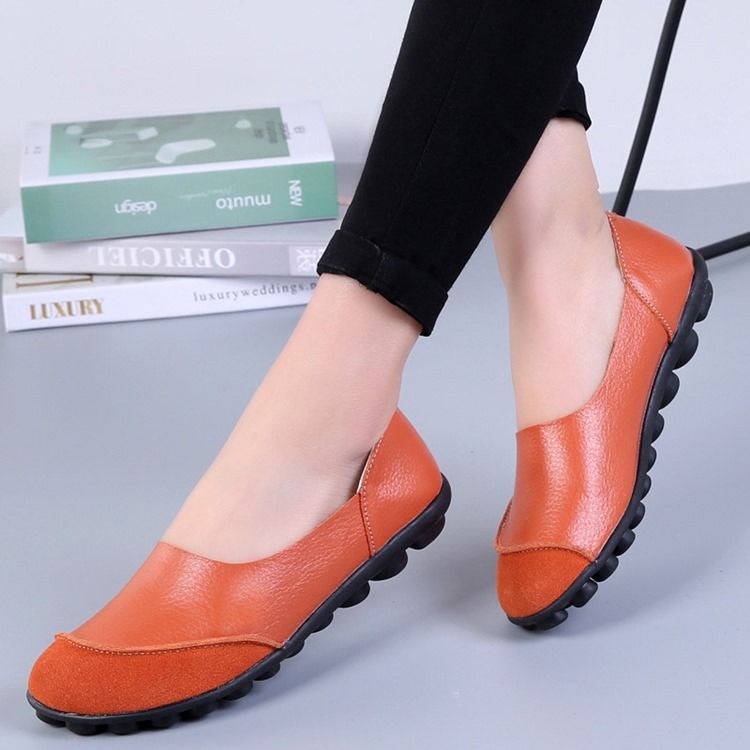 Slip-on Round Toe Toe Flat Flat With Low Heel (1-3cm) Thin Shoes