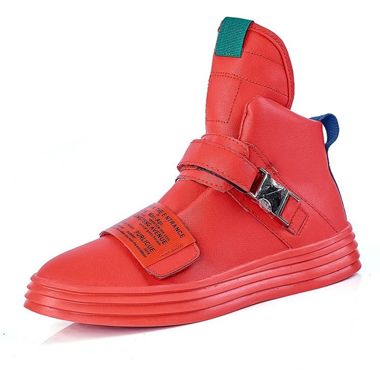 Color Block High-cut Upper Skate Sko For Menn