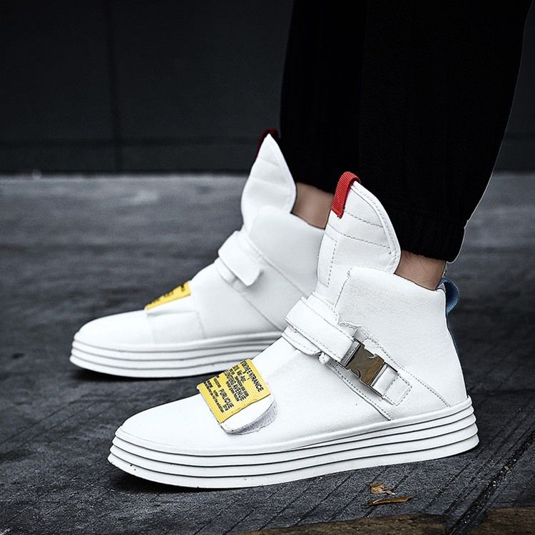 Color Block High-cut Upper Skate Sko For Menn