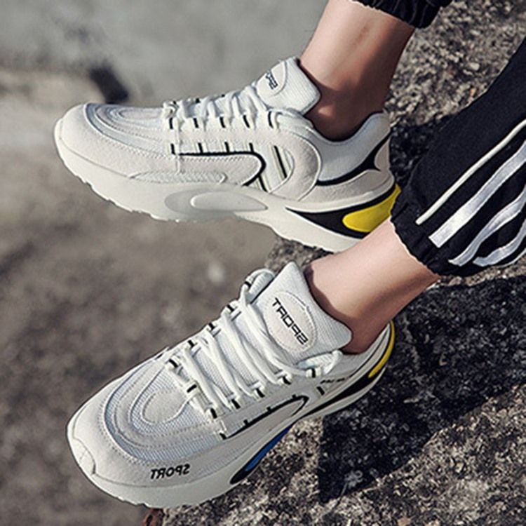 Color Block Lace-up Menn Joggesko