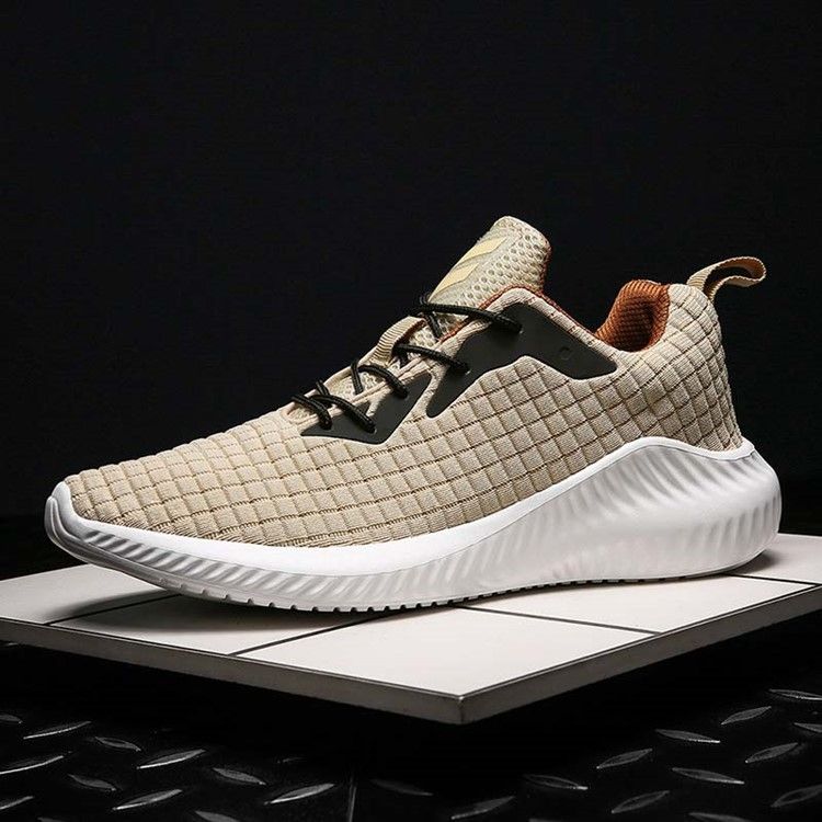 Flyknit Color Block Lace-up Outdoor Sneakers For Menn