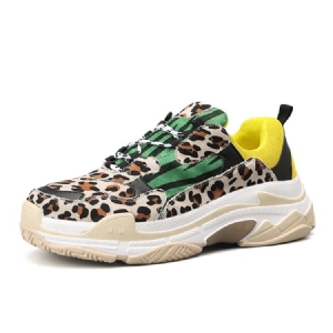 Leopard Print Low-cut Øvre Snørebånd Herresneakers