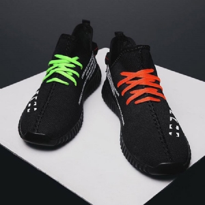 Mesh Lace-up Color Block Outdoor Sneakers For Menn