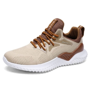 Mesh Lace-up Round Toe Casual Menns Joggesko