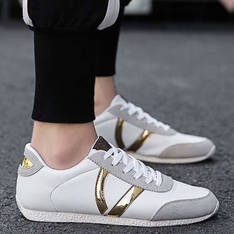 Pu Casual Block Snørebånd Herre Casual Sneakers